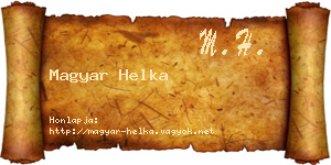 Magyar Helka névjegykártya